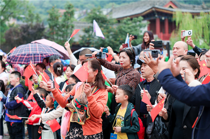 長假期間，華清宮景區(qū)策劃了一系列精彩的“文化大餐”。華清宮景區(qū)供圖